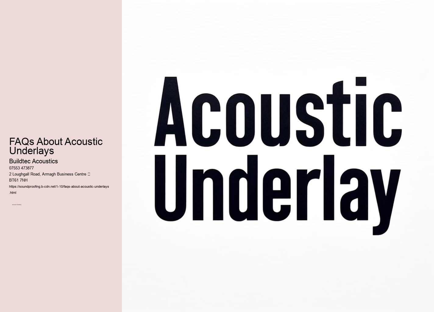 Understanding How Acoustic Underlays Work